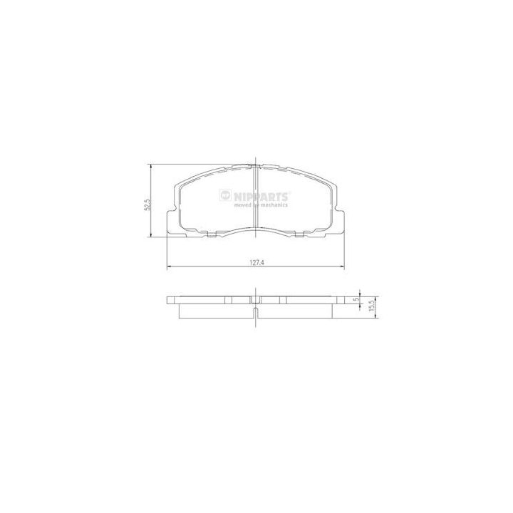 Stabdžių trinkelių rinkinys, diskinis stabdys NIPPARTS J3605025