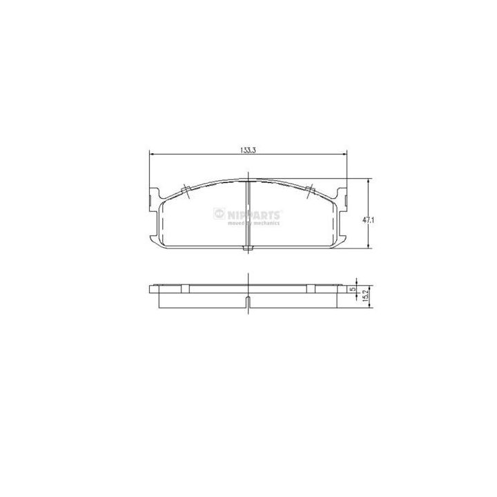 Stabdžių trinkelių rinkinys, diskinis stabdys NIPPARTS J3609002