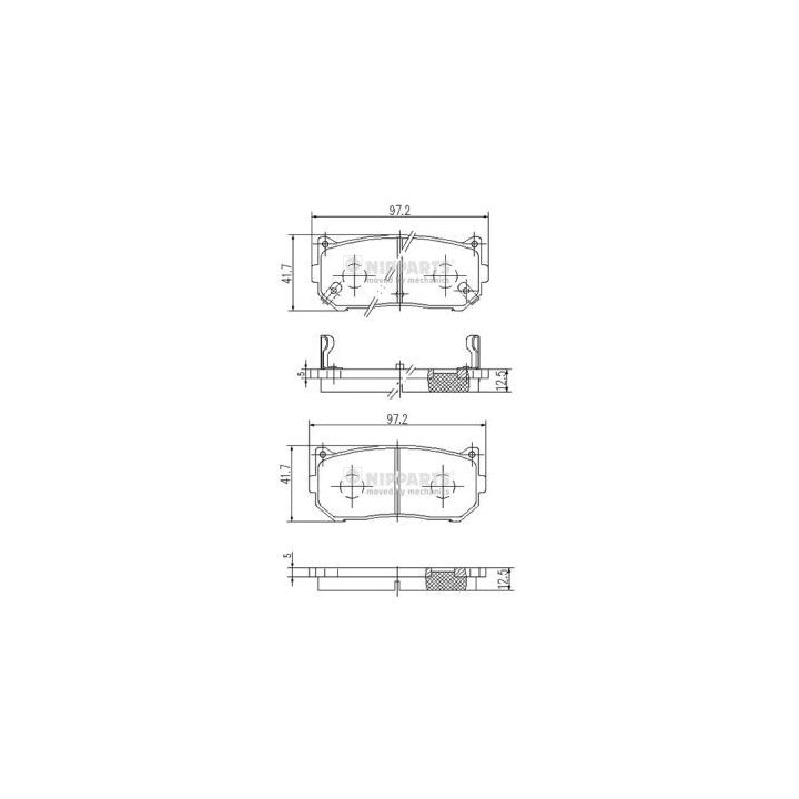 Stabdžių trinkelių rinkinys, diskinis stabdys NIPPARTS J3610301