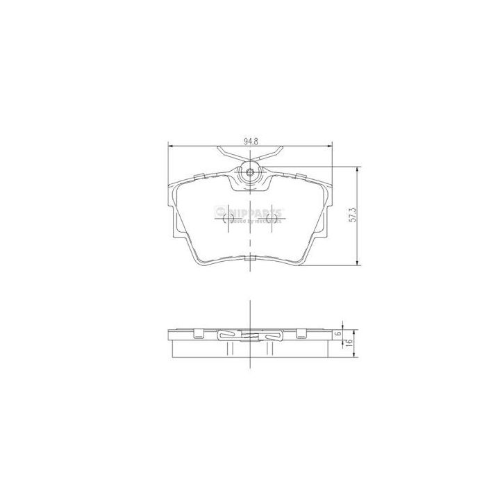Stabdžių trinkelių rinkinys, diskinis stabdys NIPPARTS J3611047