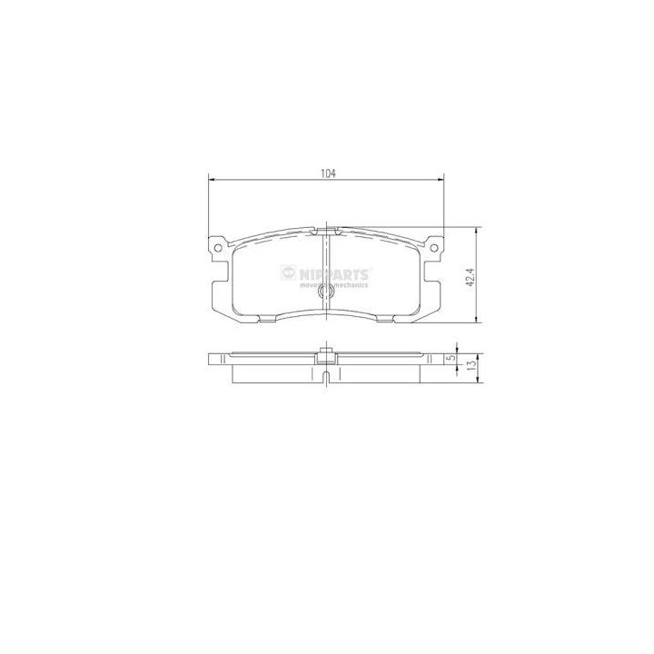 Stabdžių trinkelių rinkinys, diskinis stabdys NIPPARTS J3613006