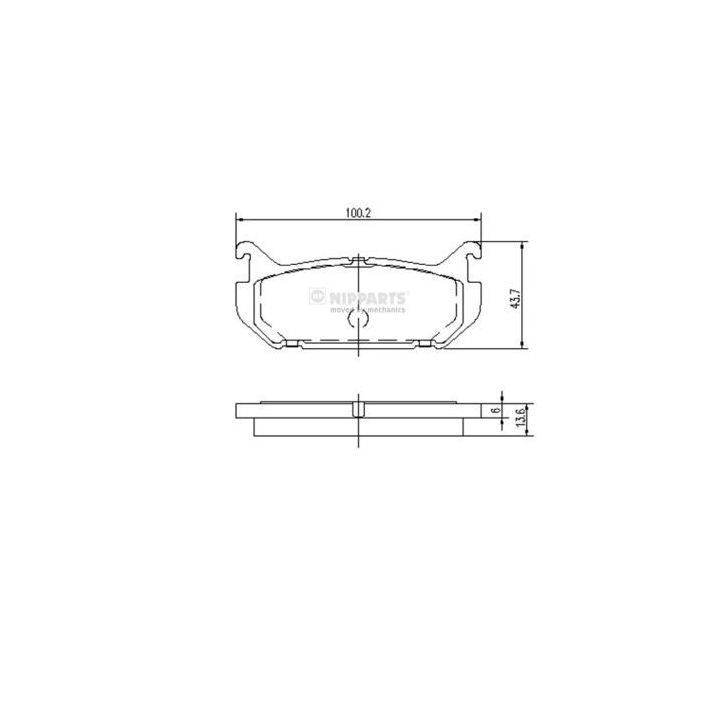 Stabdžių trinkelių rinkinys, diskinis stabdys NIPPARTS J3613007