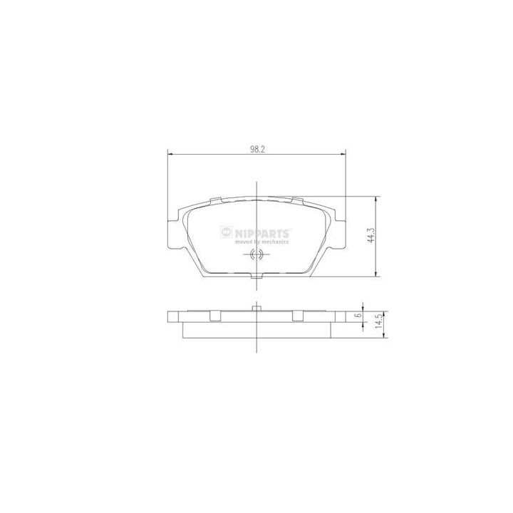 Stabdžių trinkelių rinkinys, diskinis stabdys NIPPARTS J3615000