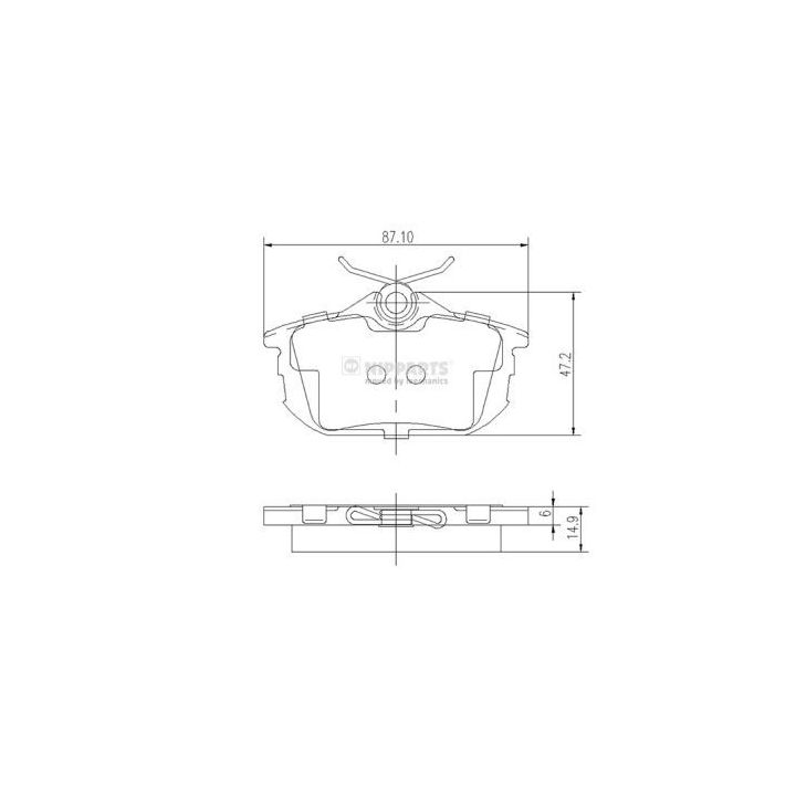 Stabdžių trinkelių rinkinys, diskinis stabdys NIPPARTS J3615012