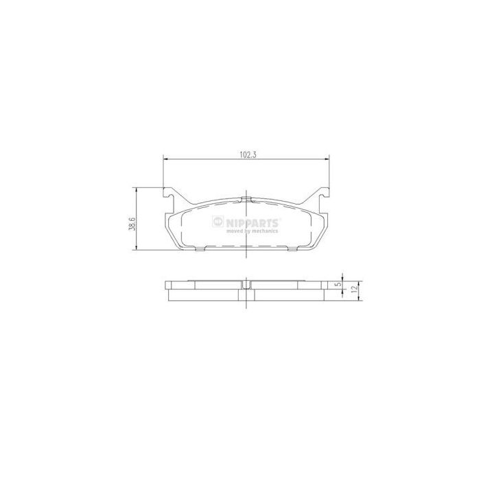 Stabdžių trinkelių rinkinys, diskinis stabdys NIPPARTS J3616001