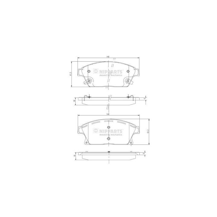 Stabdžių trinkelių rinkinys, diskinis stabdys NIPPARTS N3600915