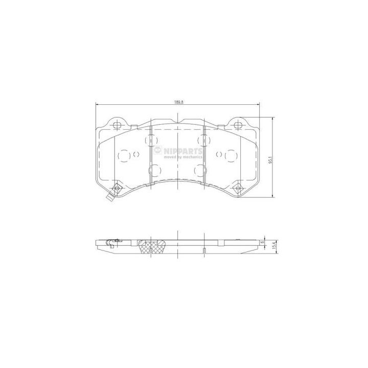 Stabdžių trinkelių rinkinys, diskinis stabdys NIPPARTS N3601103