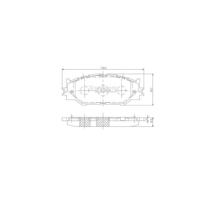 Stabdžių trinkelių rinkinys, diskinis stabdys NIPPARTS N3602128