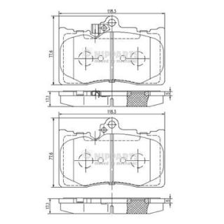 Stabdžių trinkelių rinkinys, diskinis stabdys NIPPARTS N3602134