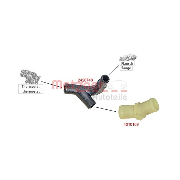 Aušinimo skysčio vamzdis METZGER 4010169