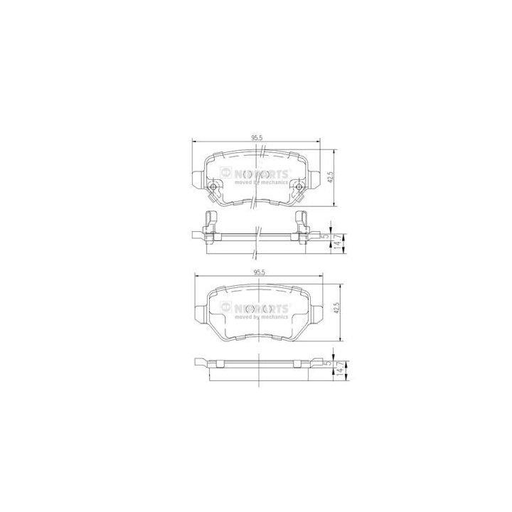 Stabdžių trinkelių rinkinys, diskinis stabdys NIPPARTS N3610310
