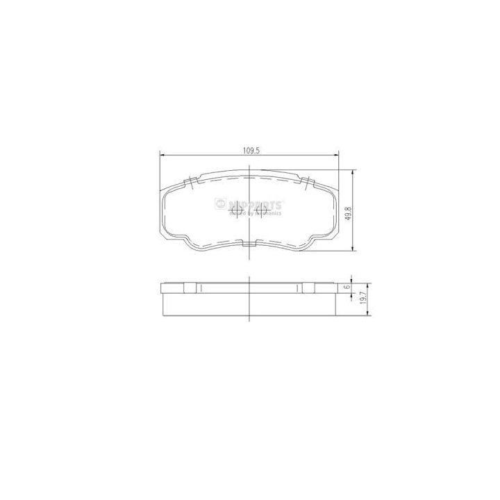 Stabdžių trinkelių rinkinys, diskinis stabdys NIPPARTS N3611052