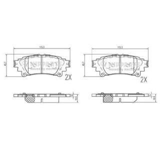 Stabdžių trinkelių rinkinys, diskinis stabdys NIPPARTS N3612047