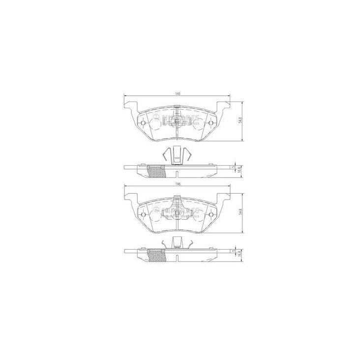 Stabdžių trinkelių rinkinys, diskinis stabdys NIPPARTS N3613025