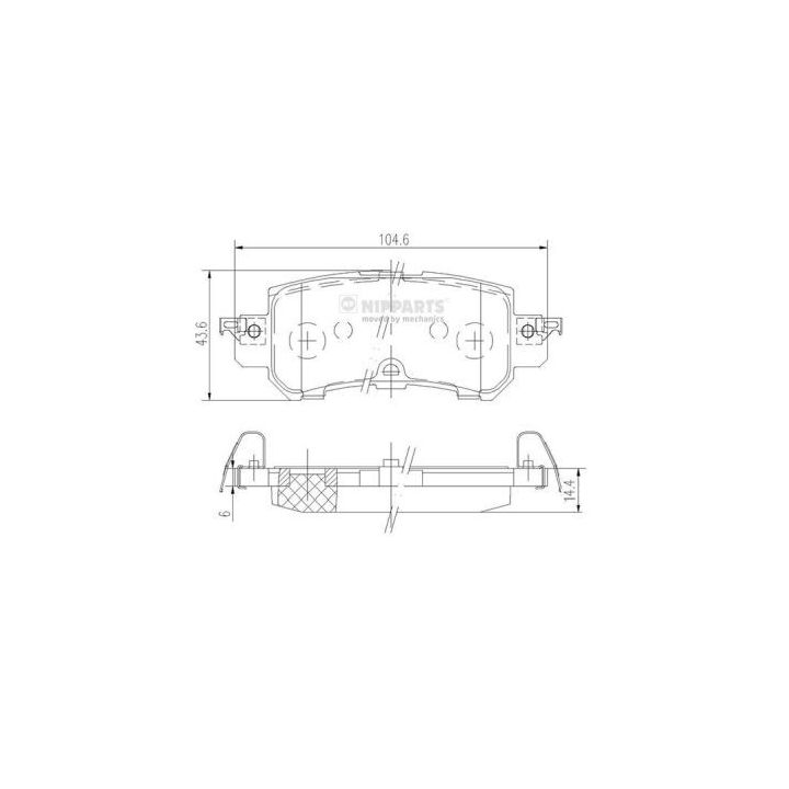 Stabdžių trinkelių rinkinys, diskinis stabdys NIPPARTS N3613026