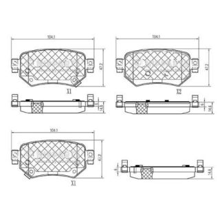 Stabdžių trinkelių rinkinys, diskinis stabdys NIPPARTS N3613028