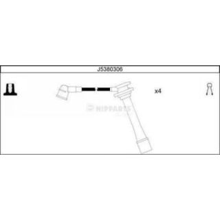 Uždegimo laido komplektas NIPPARTS J5380306