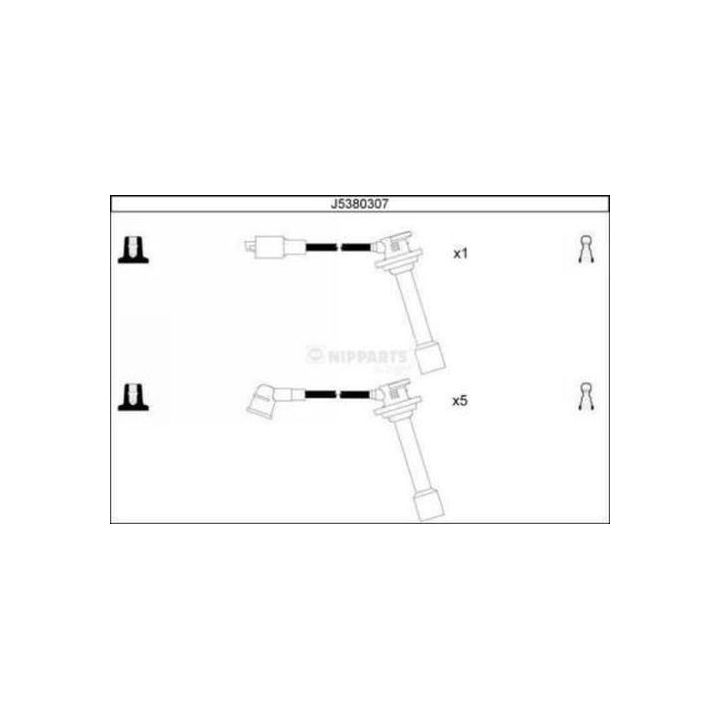 Uždegimo laido komplektas NIPPARTS J5380307