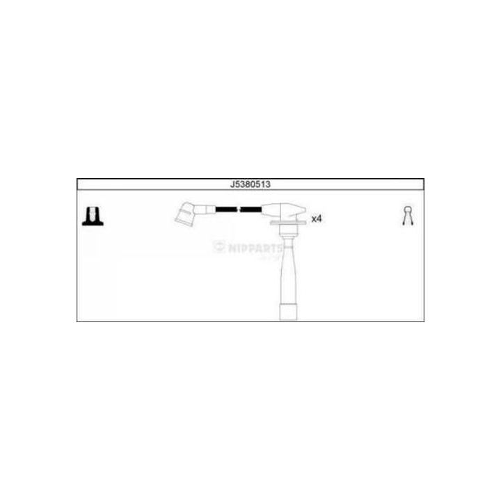 Uždegimo laido komplektas NIPPARTS J5380513