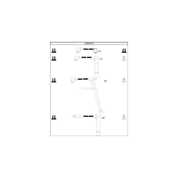 Uždegimo laido komplektas NIPPARTS J5381014