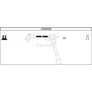 Uždegimo laido komplektas NIPPARTS J5382008