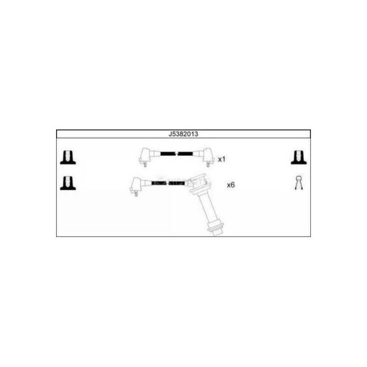 Uždegimo laido komplektas NIPPARTS J5382013