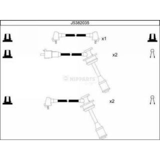 Uždegimo laido komplektas NIPPARTS J5382035