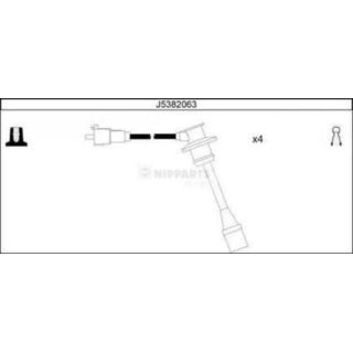 Uždegimo laido komplektas NIPPARTS J5382063
