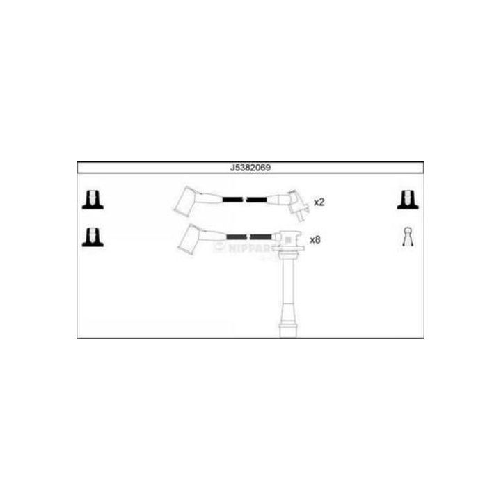 Uždegimo laido komplektas NIPPARTS J5382069