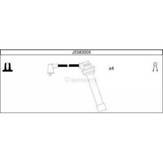 Uždegimo laido komplektas NIPPARTS J5383005