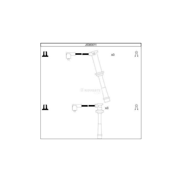 Uždegimo laido komplektas NIPPARTS J5383011
