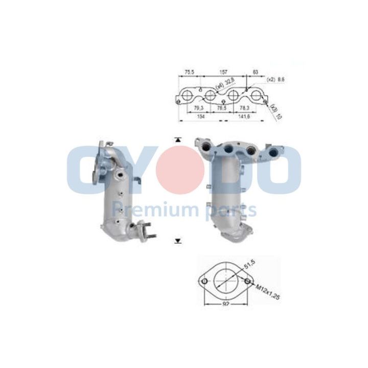Katalizatoriaus keitiklis Oyodo 10N0052-OYO