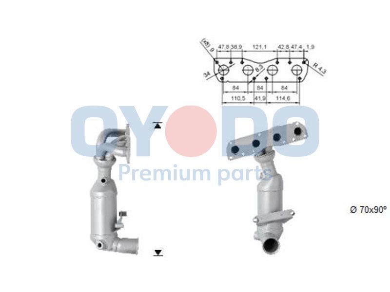 Katalizatoriaus keitiklis Oyodo 10N0101-OYO