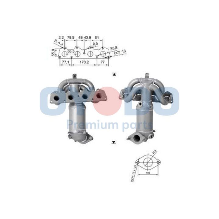 Katalizatoriaus keitiklis Oyodo 10N0122-OYO