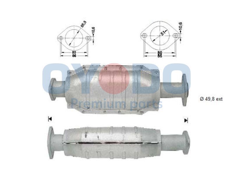 Katalizatoriaus keitiklis Oyodo 10N0136-OYO