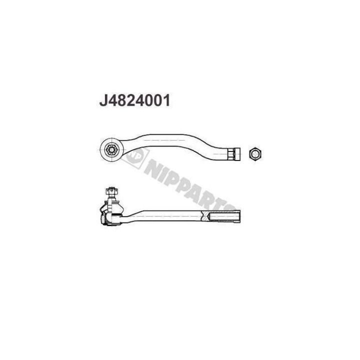 Skersinės vairo trauklės galas NIPPARTS J4824001