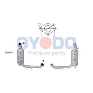 Suodžių / kietųjų dalelių filtras, išmetimo sistema Oyodo 20N0003-OYO