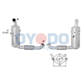 Suodžių / kietųjų dalelių filtras, išmetimo sistema Oyodo 20N0057-OYO