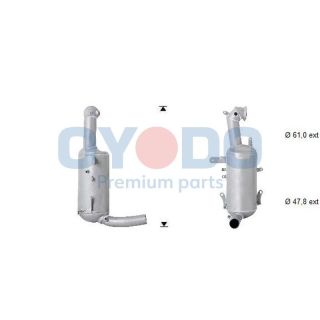 Suodžių / kietųjų dalelių filtras, išmetimo sistema Oyodo 20N0107-OYO