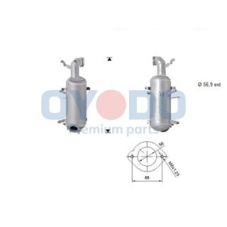 Suodžių / kietųjų dalelių filtras, išmetimo sistema Oyodo 20N0143-OYO