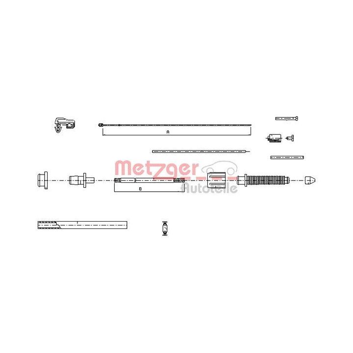 Akceleratoriaus trosas METZGER 10.0382
