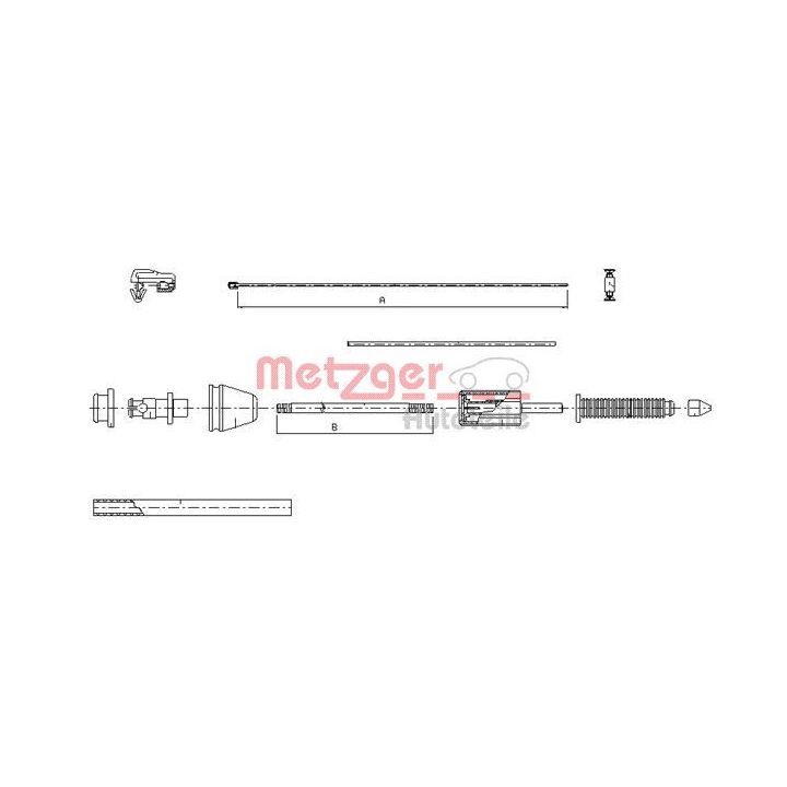 Akceleratoriaus trosas METZGER 10.0383