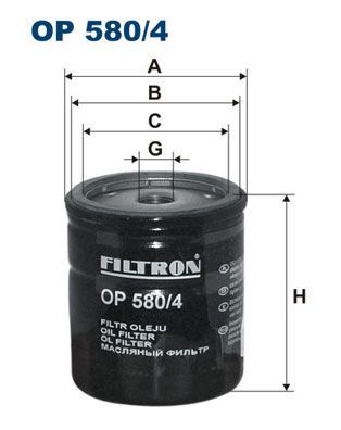 Alyvos filtras FILTRON OP 580/4