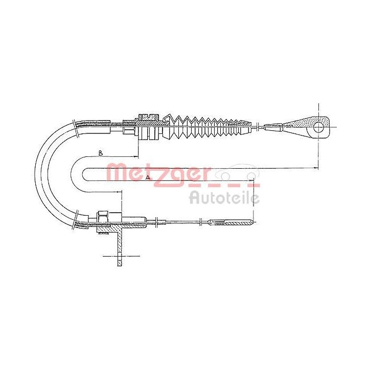 Akceleratoriaus trosas METZGER 11.0651