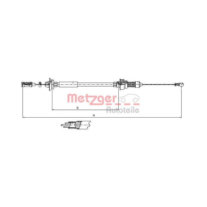 Akceleratoriaus trosas METZGER 1173.7