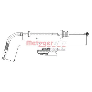 Akceleratoriaus trosas METZGER 12.7302