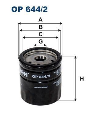 Alyvos filtras FILTRON OP 644/2