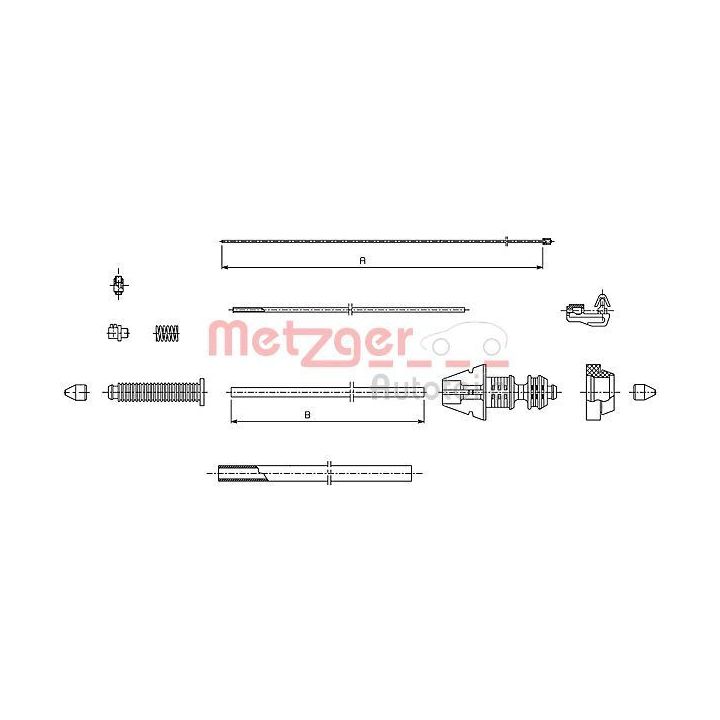 Akceleratoriaus trosas METZGER 493.1