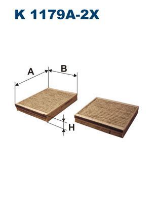 Filtras, salono oras FILTRON K 1179A-2x