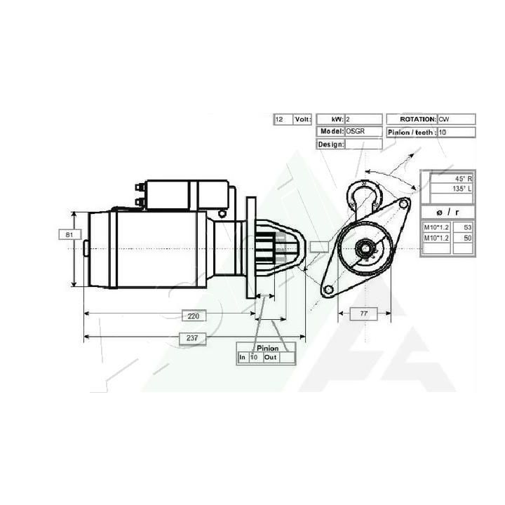 Starteris ASHIKA 003-C959